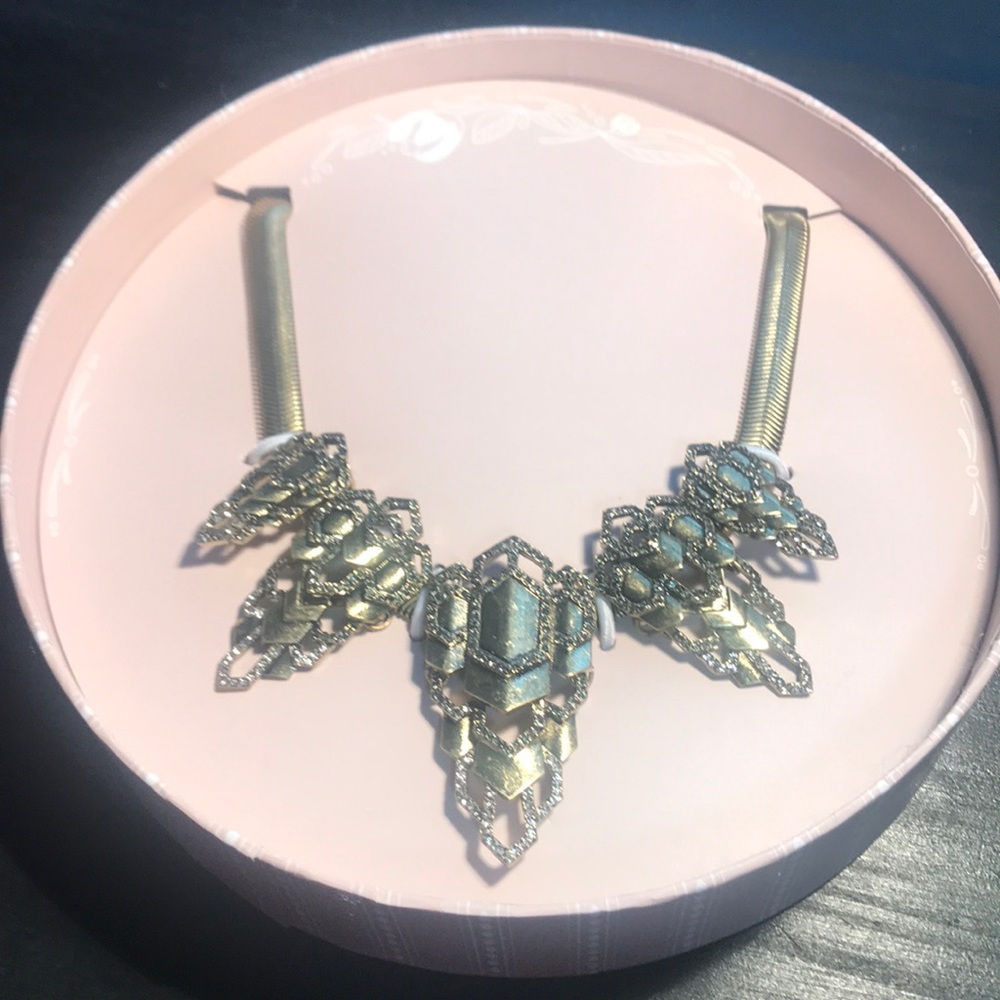 Beautiful goldtone Art Deco style Chloe + Isabel